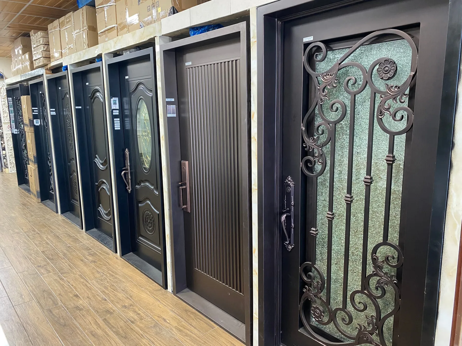 Entrance door exhibition area